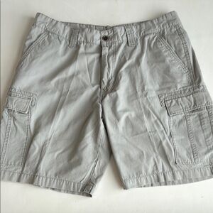 Weatherproof Men's Gray Khaki Cargo Shorts Size 38